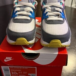 Nike Air Max 90 LTR Kids Sneakers - Gray, Blue, Yellow